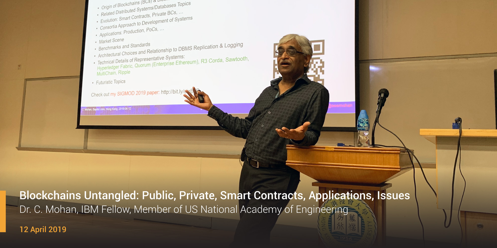 Distinguished Lecture - Blockchains Untangled: Public, Private, Smart Contracts, Applications, Issues